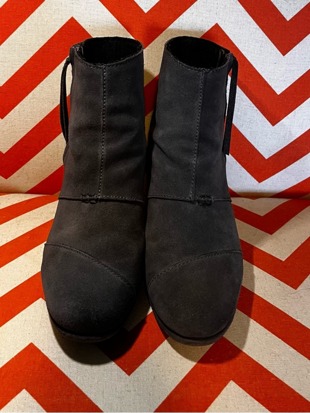 Toms Desert Wedge High Suede Boots